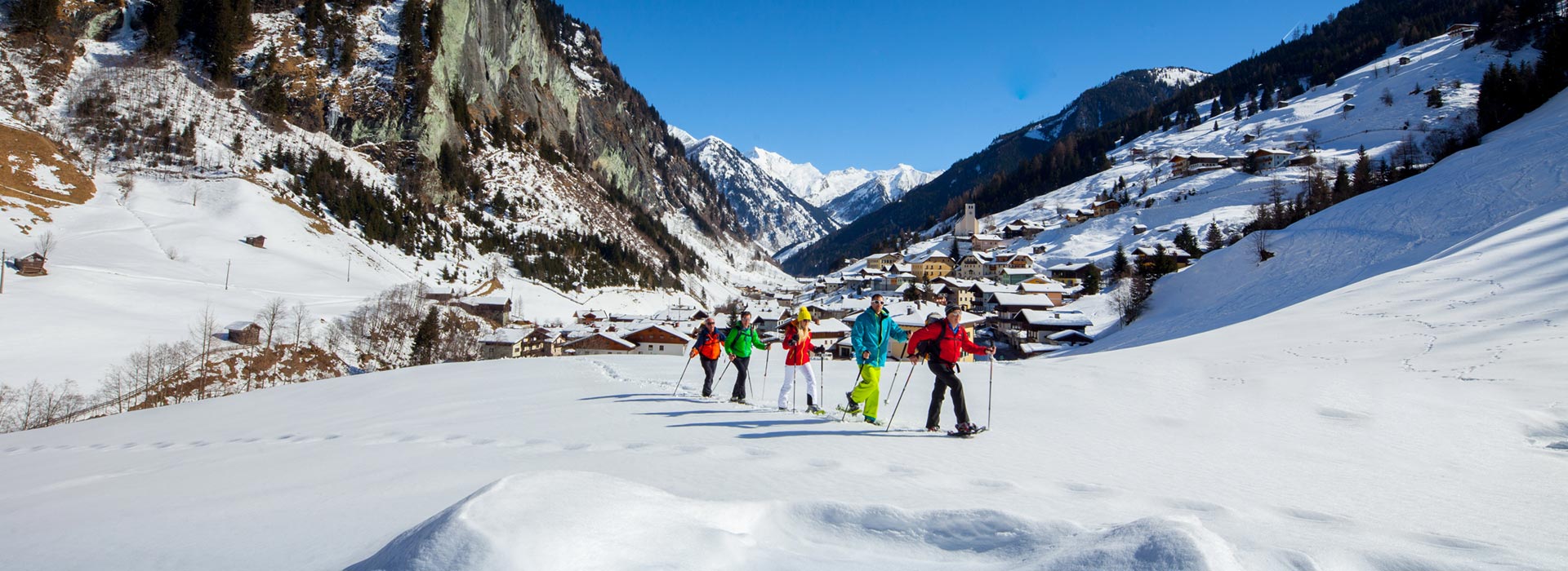 Schneeschuhwandern Huettschlag Winter